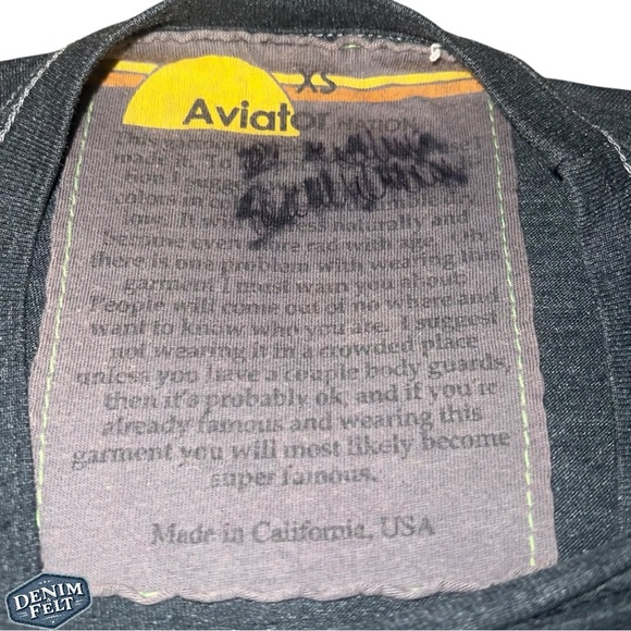 Aviator Nation Women’s Bolt Crop Graphic Tee T-Shirt in Charcoal Beach Travel - Picture 9 of 13